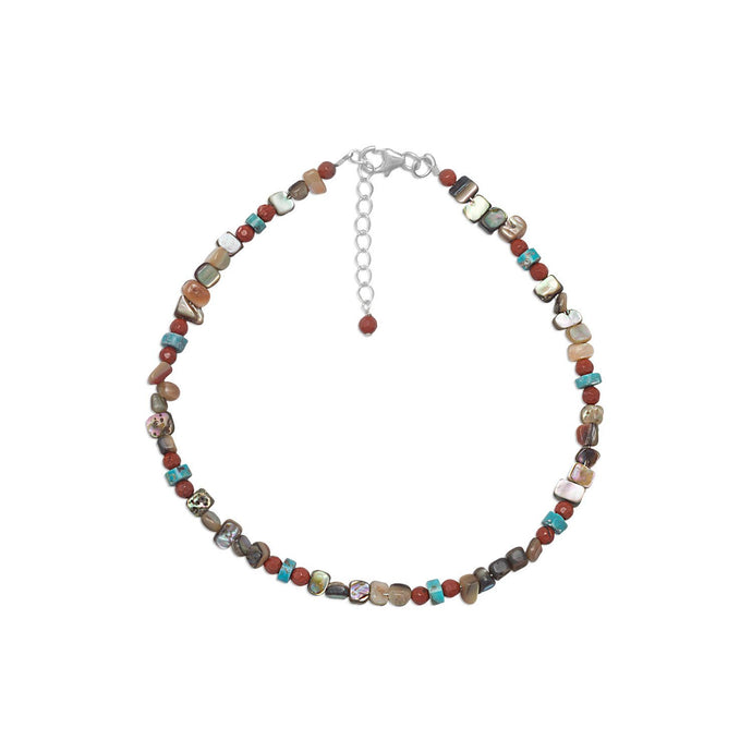 Sterling Silver Multistone Anklet - SoMag2