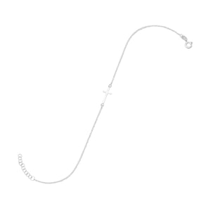 Sideways Cross Anklet - SoMag2