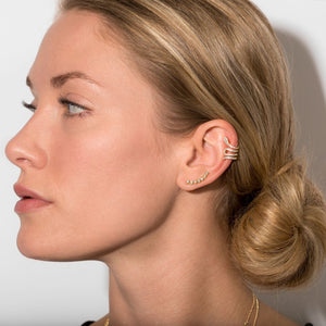 Gold Plated Snake Ear Cuffs with Signity CZs - SoMag2