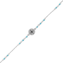 Load image into Gallery viewer, Compass and Sterling Silver Anklet - The Southern Magnolia Too