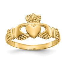Load image into Gallery viewer, Gold Small Claddagh Ring