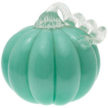 Load image into Gallery viewer, Small Turquoise Glass Pumpkin - The Southern Magnolia Too