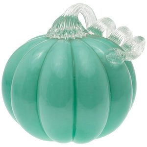 Small Turquoise Glass Pumpkin - The Southern Magnolia Too