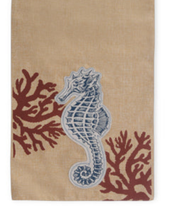 Load image into Gallery viewer, Seahorse and Corral Table Runner - The Southern Magnolia Too