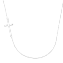 Load image into Gallery viewer, Necklace with Off Center Cross - The Southern Magnolia Too