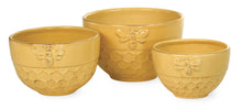 Load image into Gallery viewer, Ceramic Honeycomb Bee Nested Bowl Set
