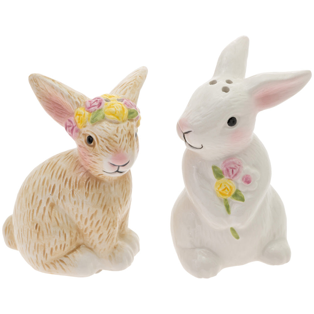 Bunny Rabbit Ceramic Salt and Pepper Shaker Set