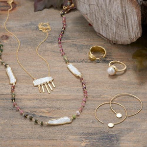 Gold Plated Cultured Freshwater Pearl Ring - SoMag2