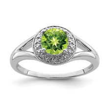 Load image into Gallery viewer, Sterling Silver Gemstone &amp; Diamond Ring