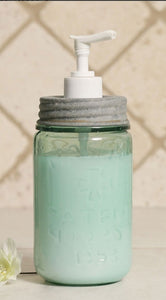 Pint Green Glass Mason Jar Soap Dispenser - SoMag2