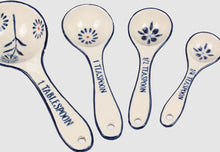 Load image into Gallery viewer, Madrid Blue Floral Ceramic Measuring Spoon Set - SoMag2