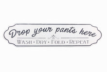 Load image into Gallery viewer, Embossed Metal Laundry Sign - SoMag2