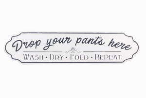 Embossed Metal Laundry Sign - SoMag2