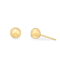 Load image into Gallery viewer, Gold Plated 6mm Ball Stud Earrings - The Southern Magnolia Too