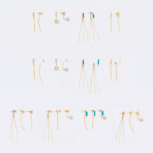 Load image into Gallery viewer, Multishape CZ Front Back Earrings - SoMag2