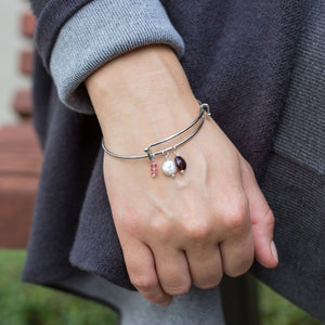 Oval Garnet Charm - January Birthstone - SoMag2