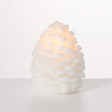 Load image into Gallery viewer, Snowy White Pinecone Battery Candle - The Southern Magnolia Too