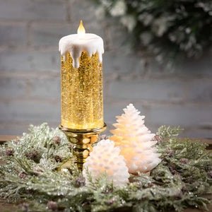 Snowy White Pinecone Battery Candle - The Southern Magnolia Too