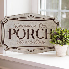 Load image into Gallery viewer, Welcome to Our Porch Metal Wall Sign - SoMag2